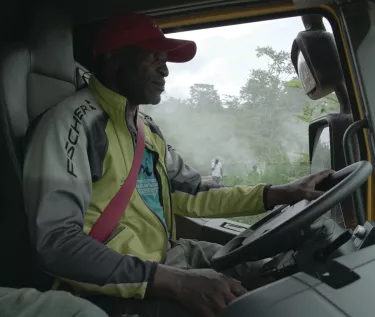Driver on board a Renault Trucks K in Cameroon